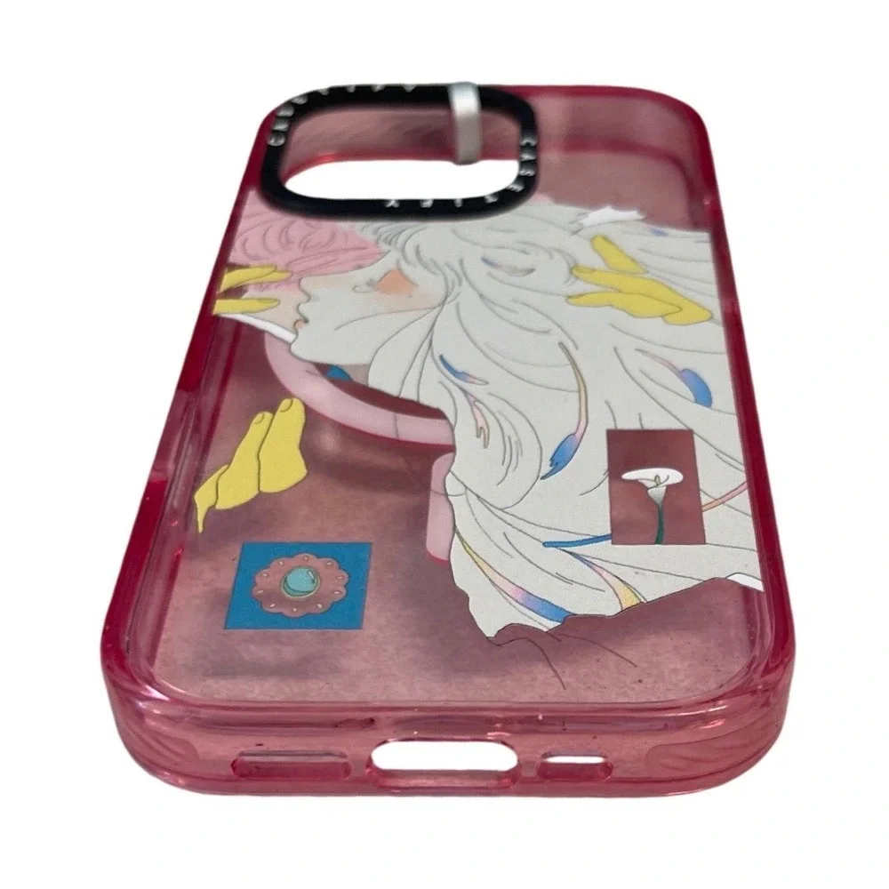 Casetify iPhone 14 Pro Max Case Pink Anime Girl Graphic MagSafe Impact Case